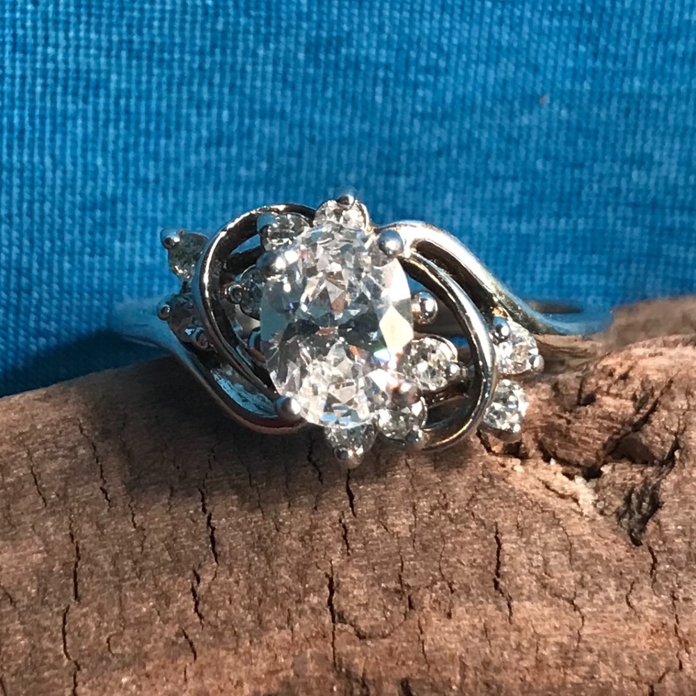 Size 10 Sparkly CZ Ring